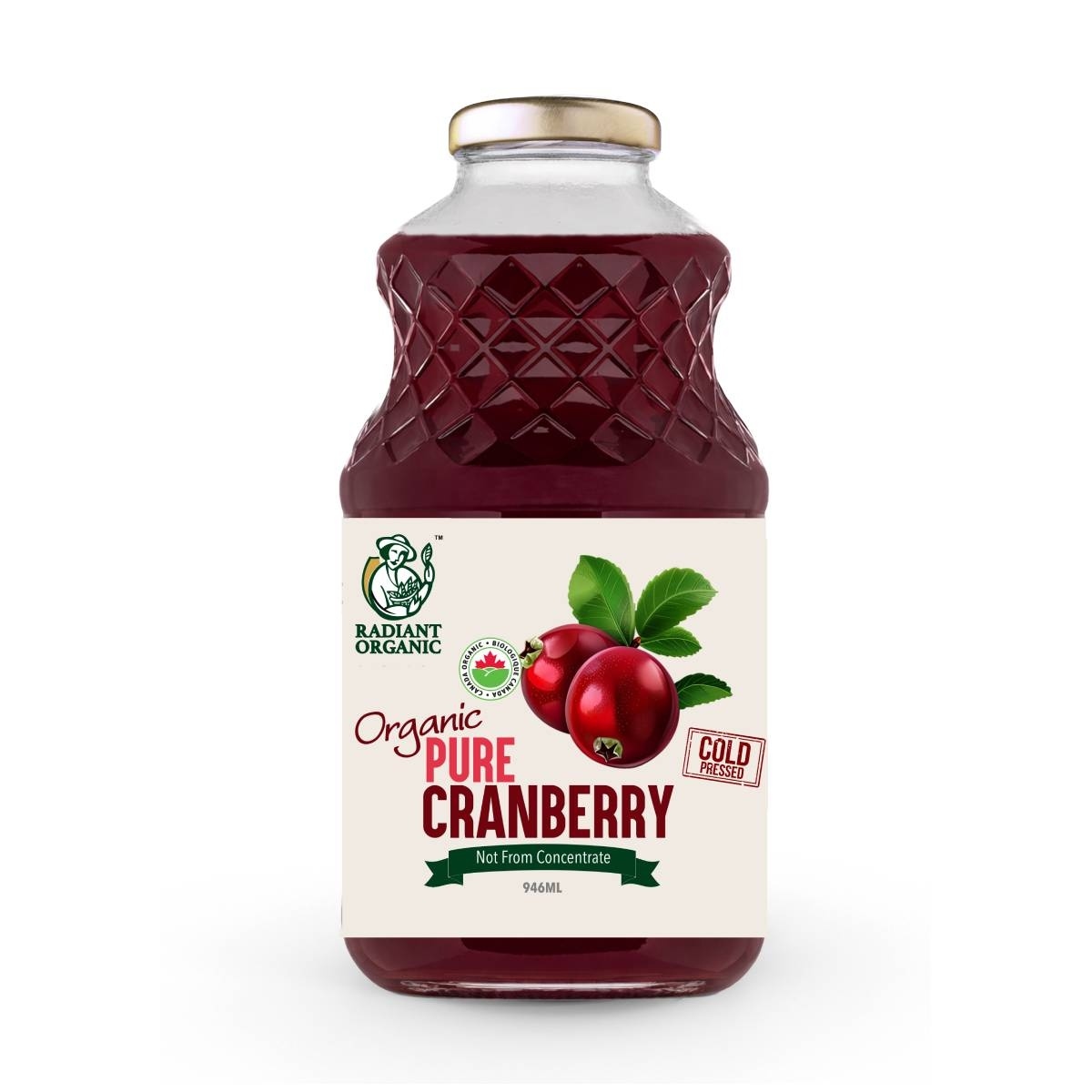 Radiant Organic Pure Cranberry / Pure Pomegranate / Pure Tart Cherry Juice (946ml) image