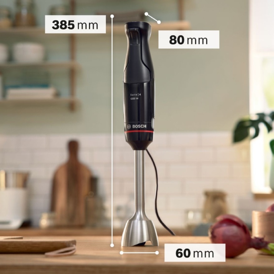 Bosch ErgoMaster, 1000W Hand Blender with Vacuum Pump, Black Anthracite - MSM4B6V2