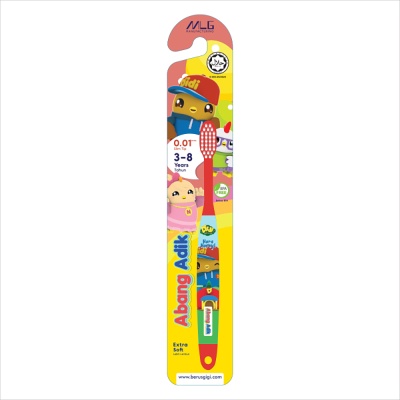 FAFC Abang Adik Didi & Friends Shrink Sleeve Kids Toothbrush 3 - 8 Years (1pc)