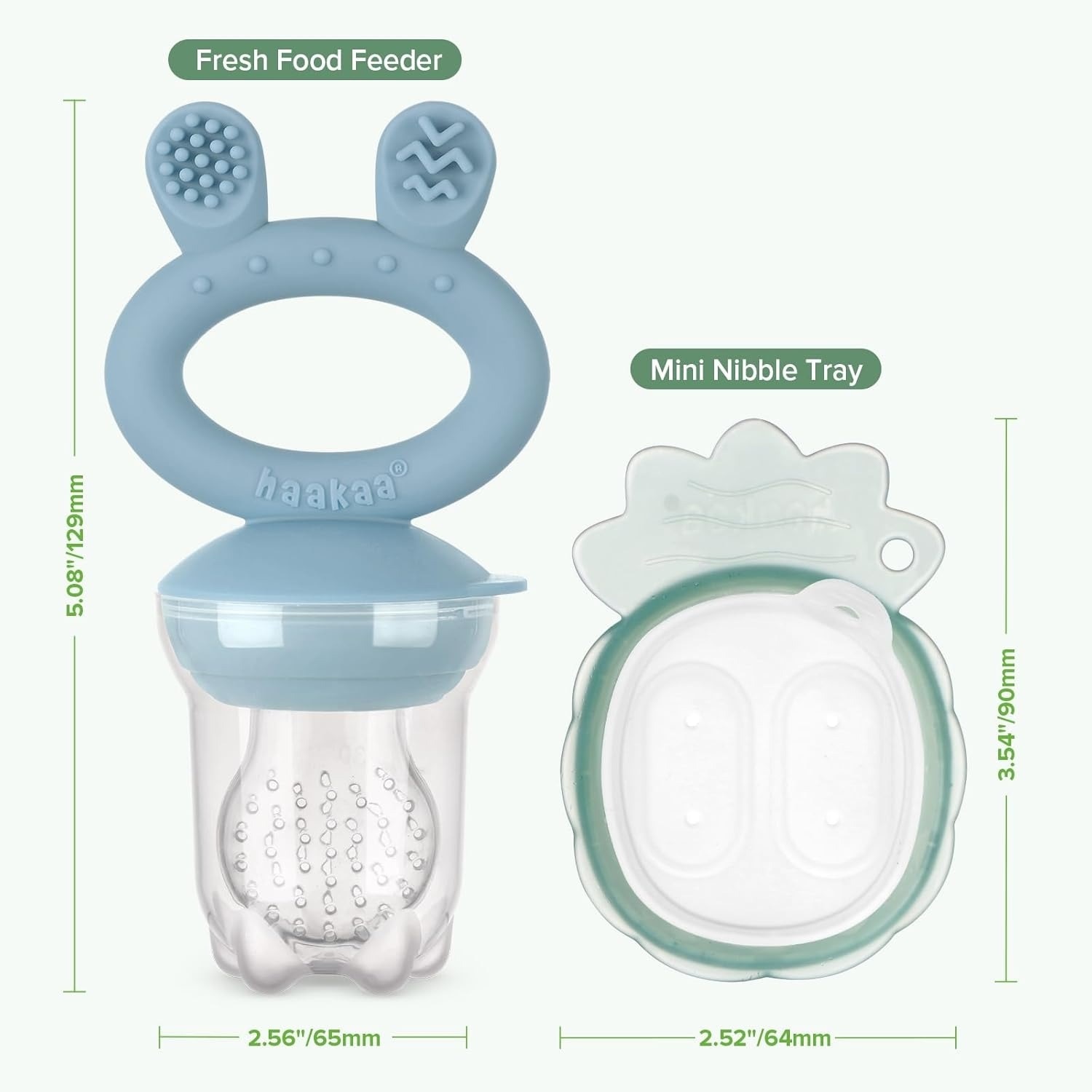 Fresh Food Feeder Teether - Freeze-N-Feed Mini Combo - Steel Blue