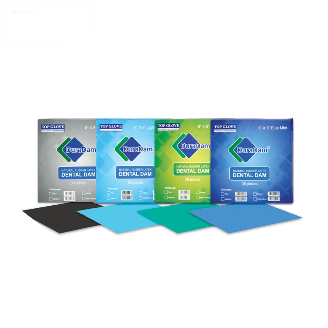 DuraDam Latex Dental Dam Medium, Black