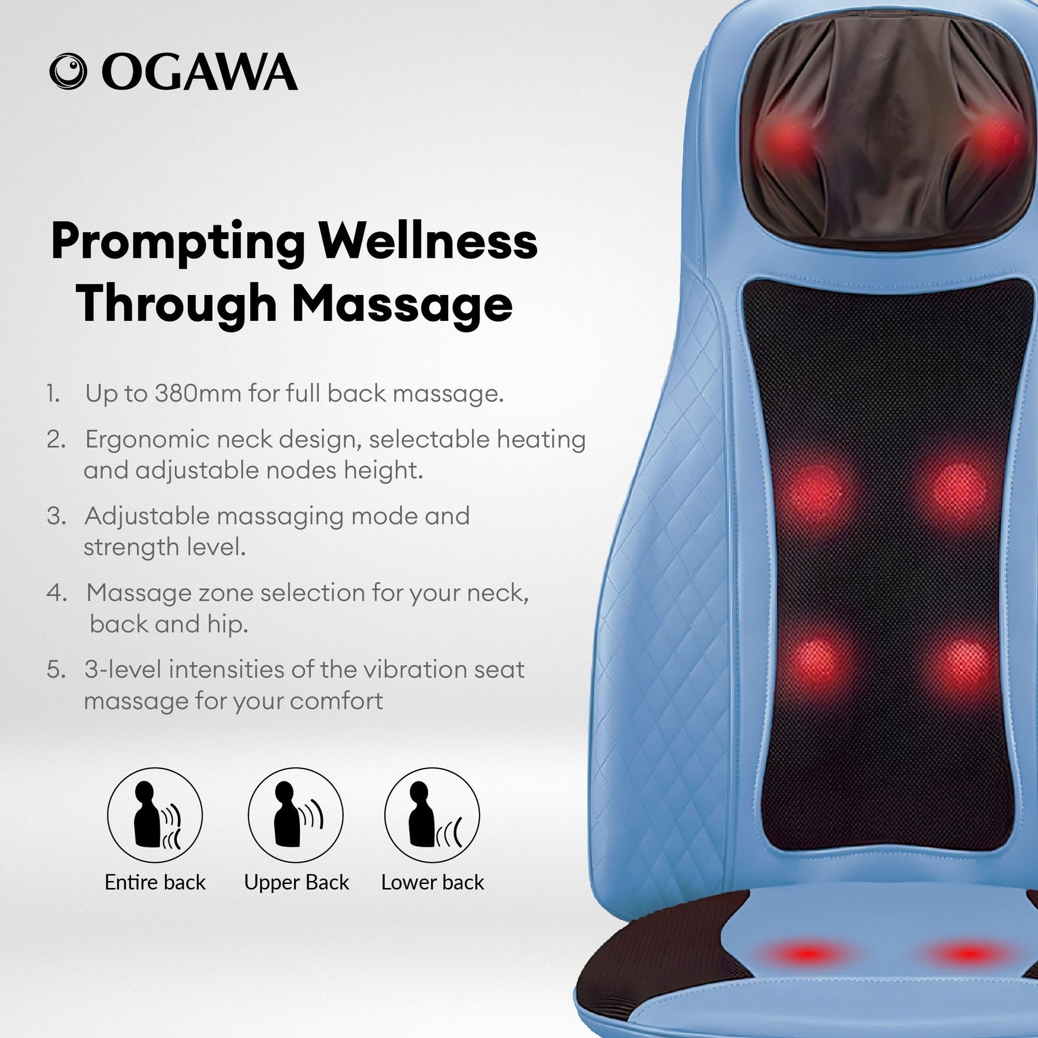 OGAWA Estilo Prime Plus Mobile Seat Massager (Blue)