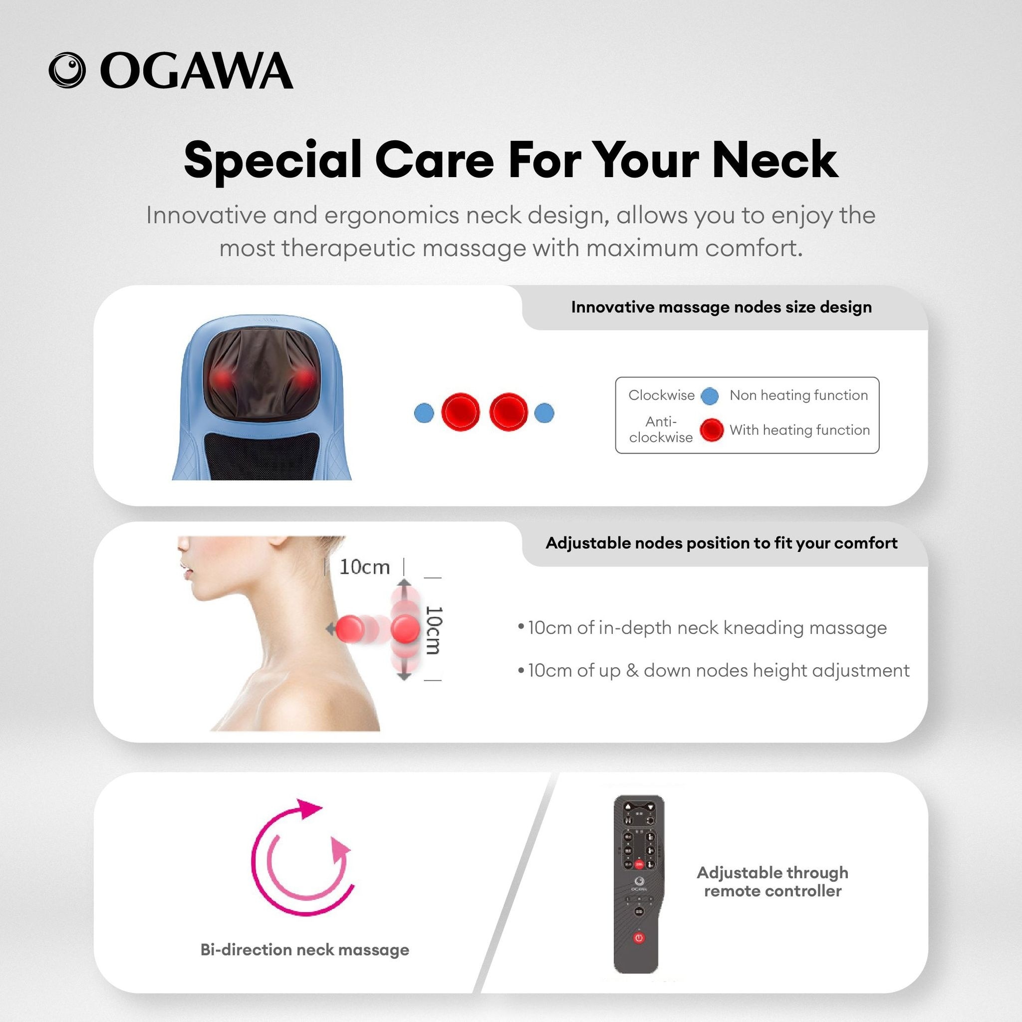 OGAWA Estilo Prime Plus Mobile Seat Massager (Blue)