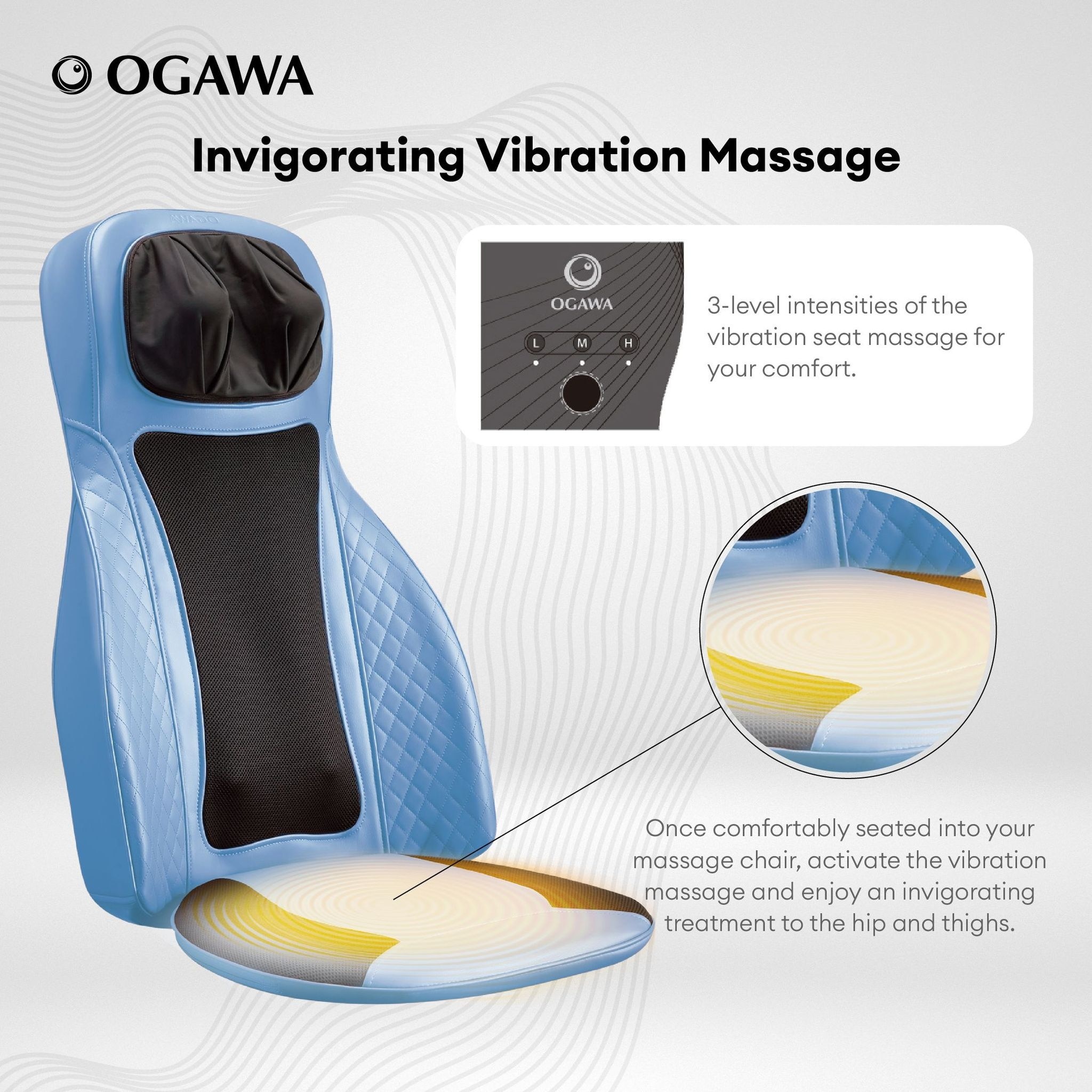 OGAWA Estilo Prime Plus Mobile Seat Massager (Blue)