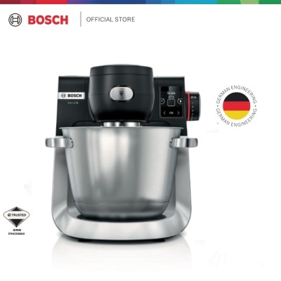 BOSCH - Bosch Series 6, 5.5L 1600W Kitchen Machine with Scale, Black/Brushed S.Steel - MUMS6ZS17