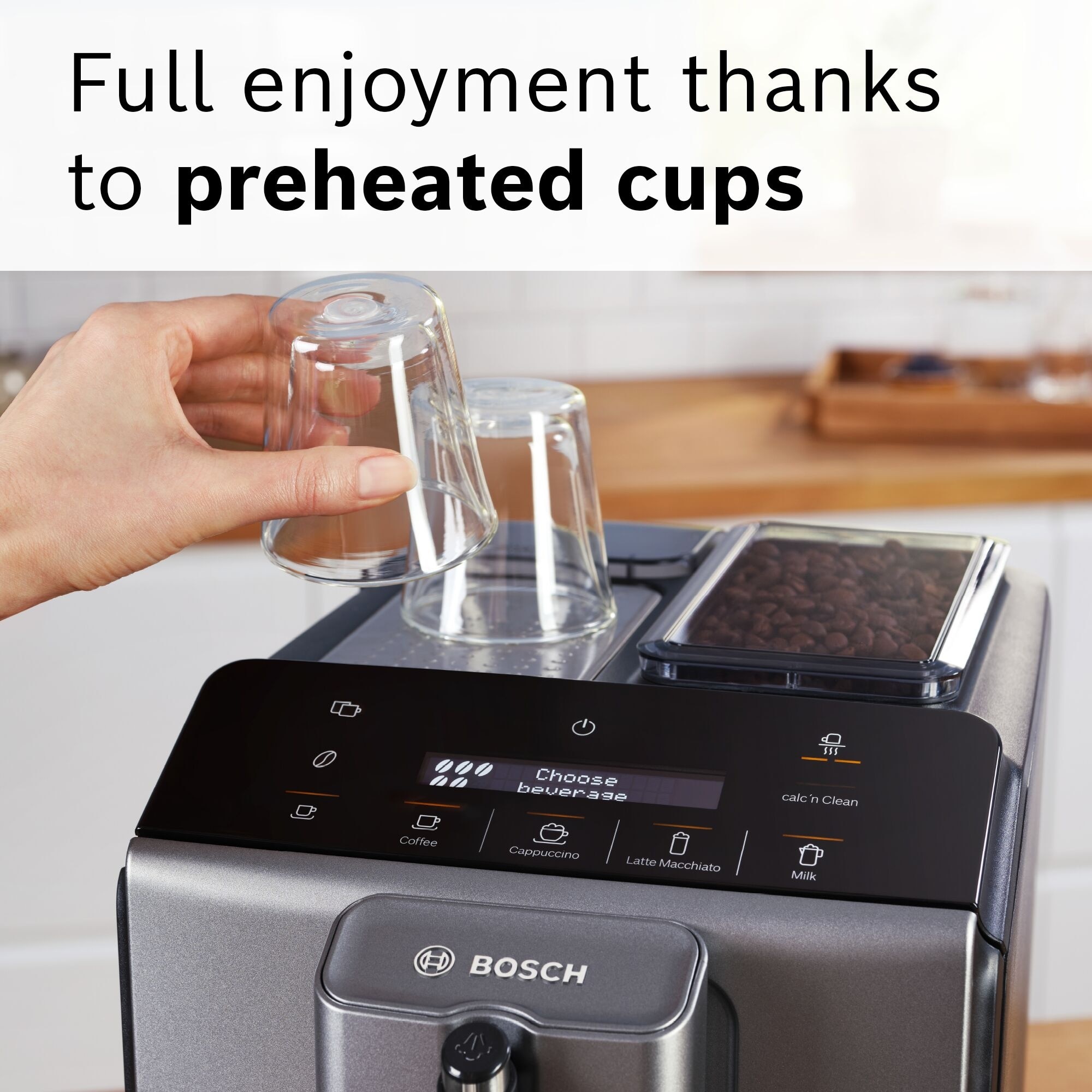 Bosch Series 2 Fully Automatic Coffee Machine VeroCafe Diamond Titanium Metallic - TIE20504