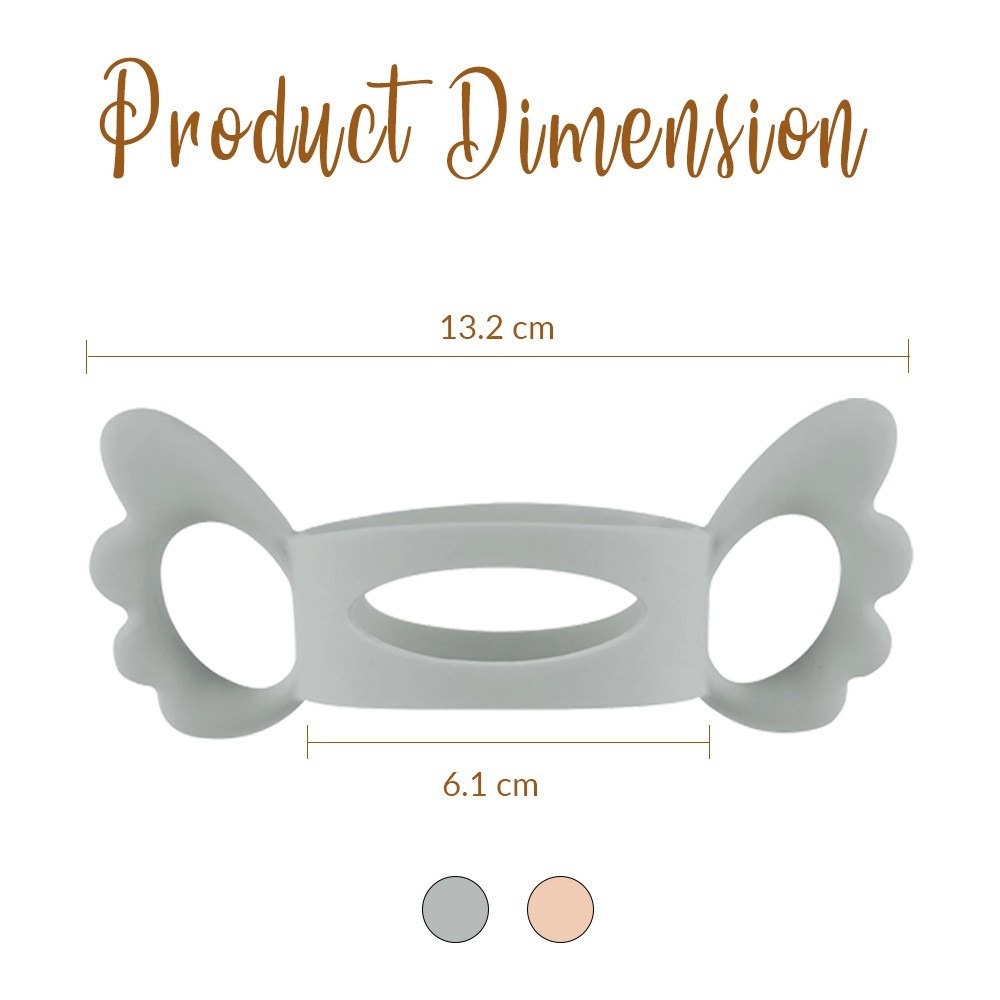 Haakaa Angel Wings  Handle for Gen 3 Glass Bottle 90ml & 160ml - Peach