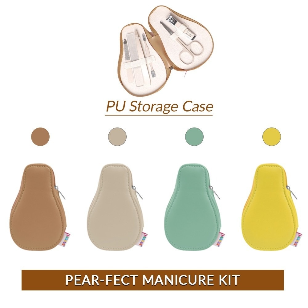 Haakaa premium 7 in 1 Pear-fect Manicure Kit Set - Lemon Yellow