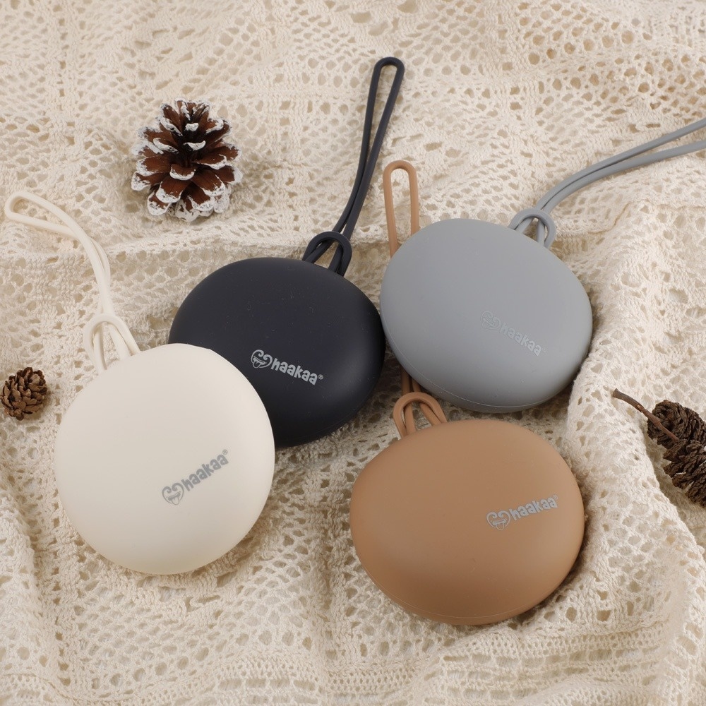 Haakaa Silicone Dummy Holder Case - Cream