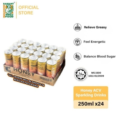 RADIANT - Radiant Honey Apple Cider Vinegar Sparkling Drink 250ml (Carton / 24 cans)