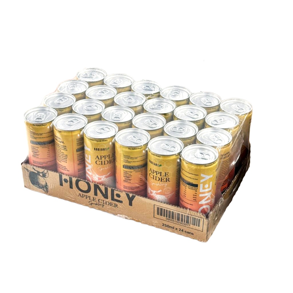 Radiant Honey Apple Cider Vinegar Sparkling Drink 250ml (Carton / 24 cans)