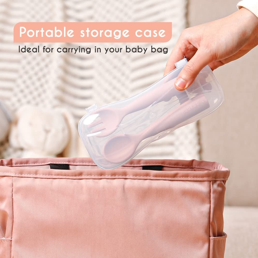 Haakaa Bendy Silicone Cutlery Set - Bluestone