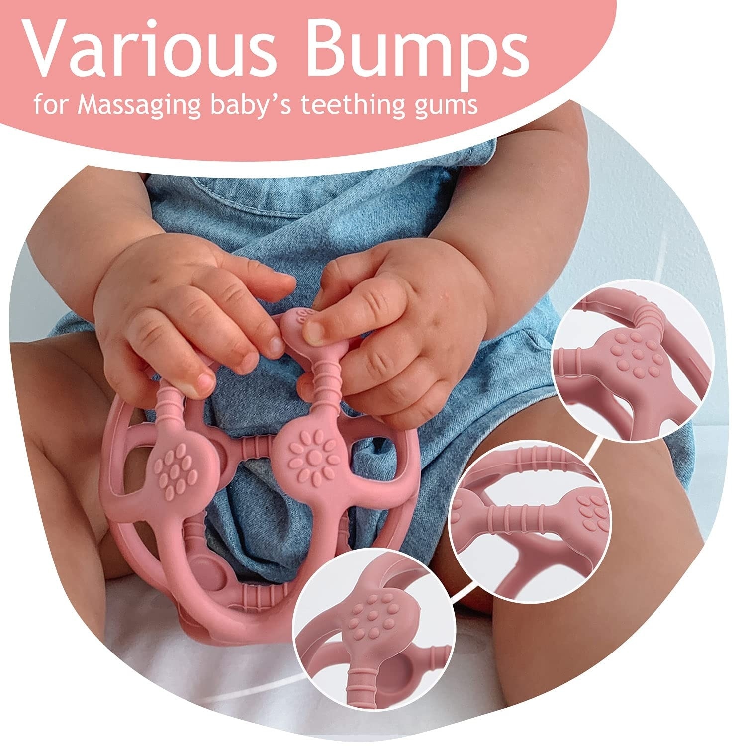 HaaKaa Silicone Baby Teether Teething Ball - Blush