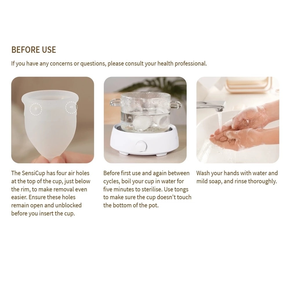 Haakaa Menstrual Cup FDA Approved Period Cup SensiCup - Frosted 20ML