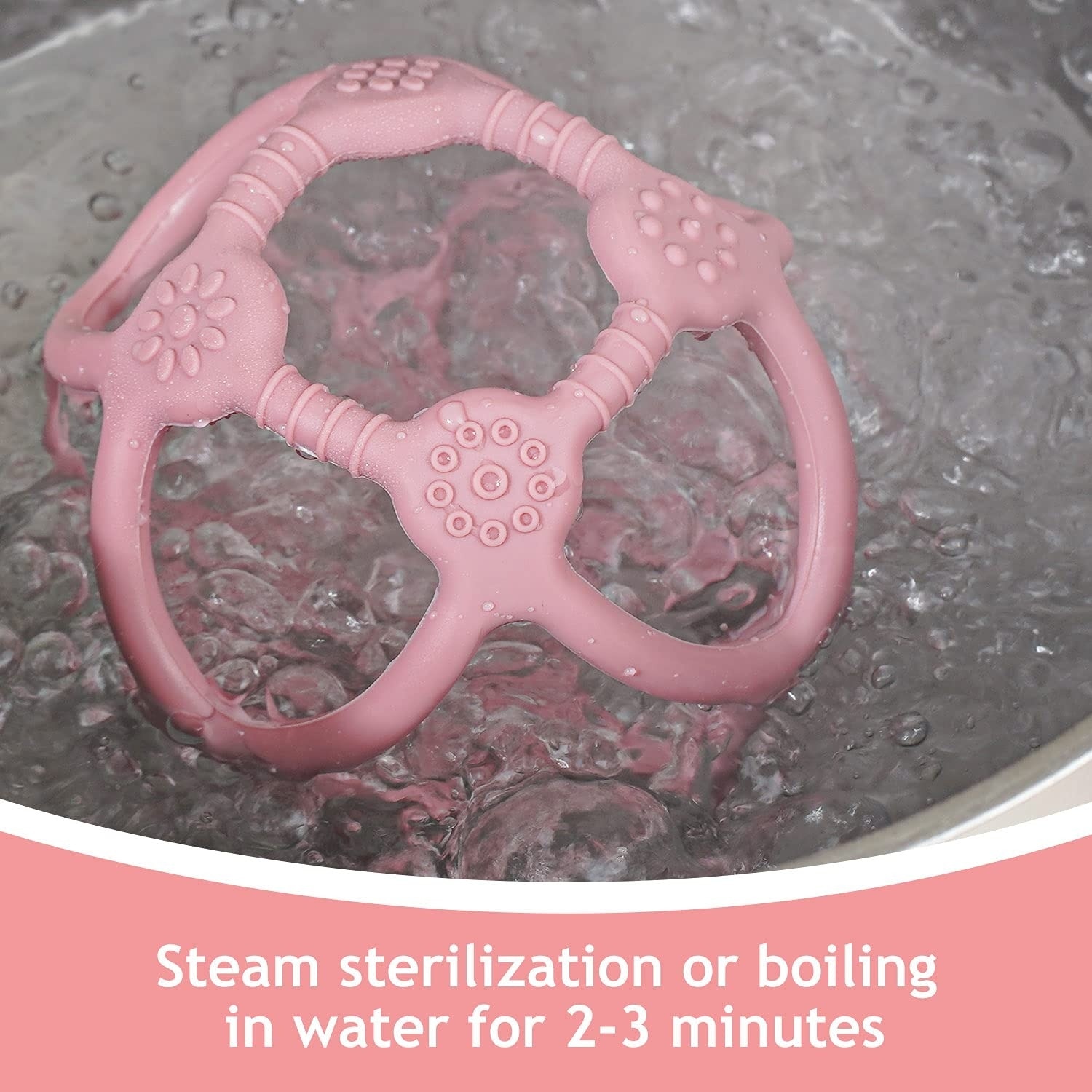 HaaKaa Silicone Baby Teether Teething Ball - Blush