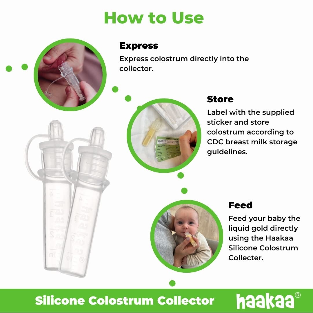 HaaKaa Silicone Colostrum Collector - Pre-steril 4ml (2pc)