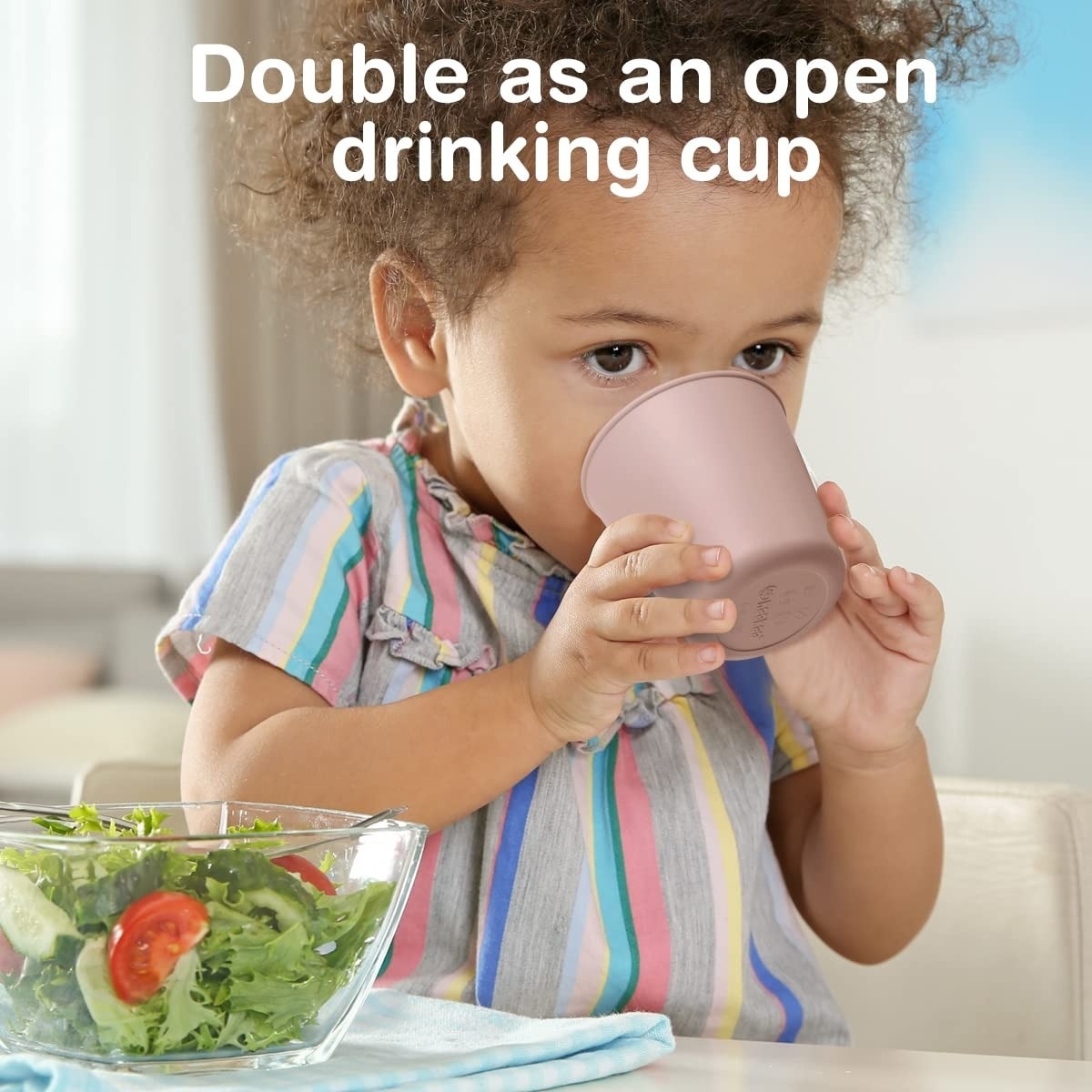 Haakaa Jolly Hippo Silicone Sippy Cup with Straw 150ml - Blush