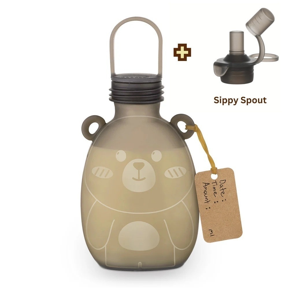 HaaKaa Happii Bear Silicone Breast Milk Storage Bag - Happii Bear Set (1pcs)