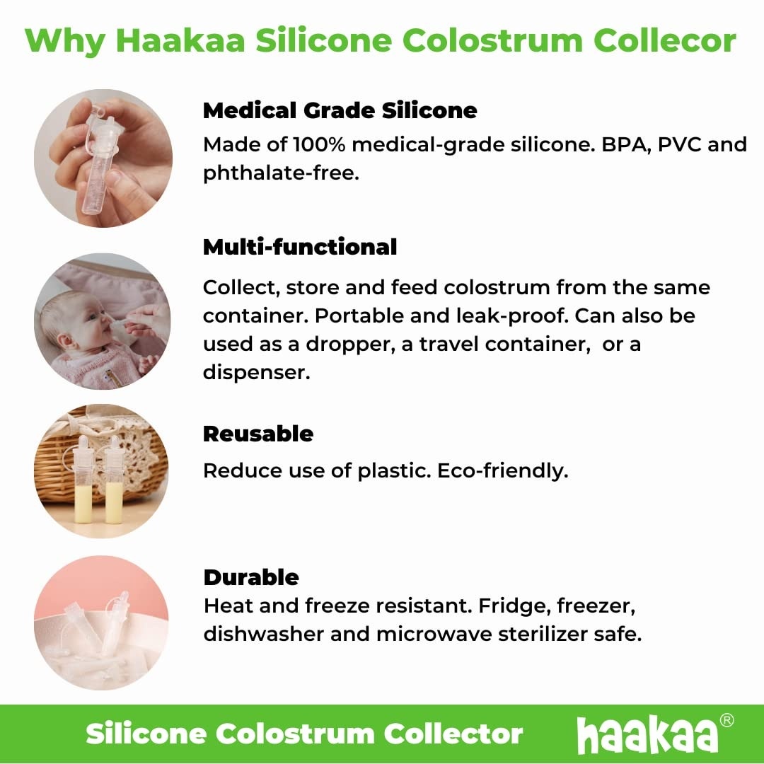 HaaKaa Silicone Colostrum Collector - Pre-steril 4ml (2pc)