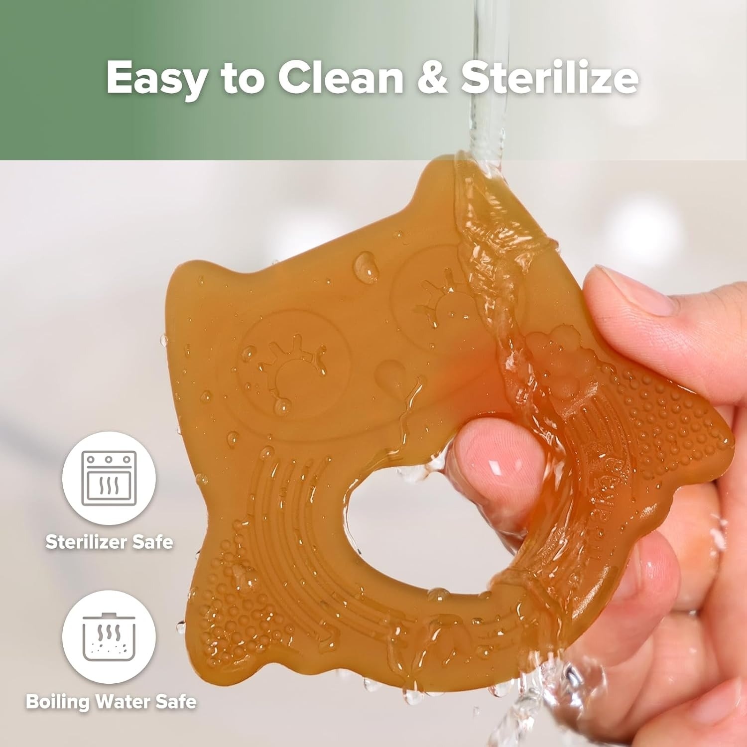 Haakaa Silicone Owl Teether - Sleeping Owl