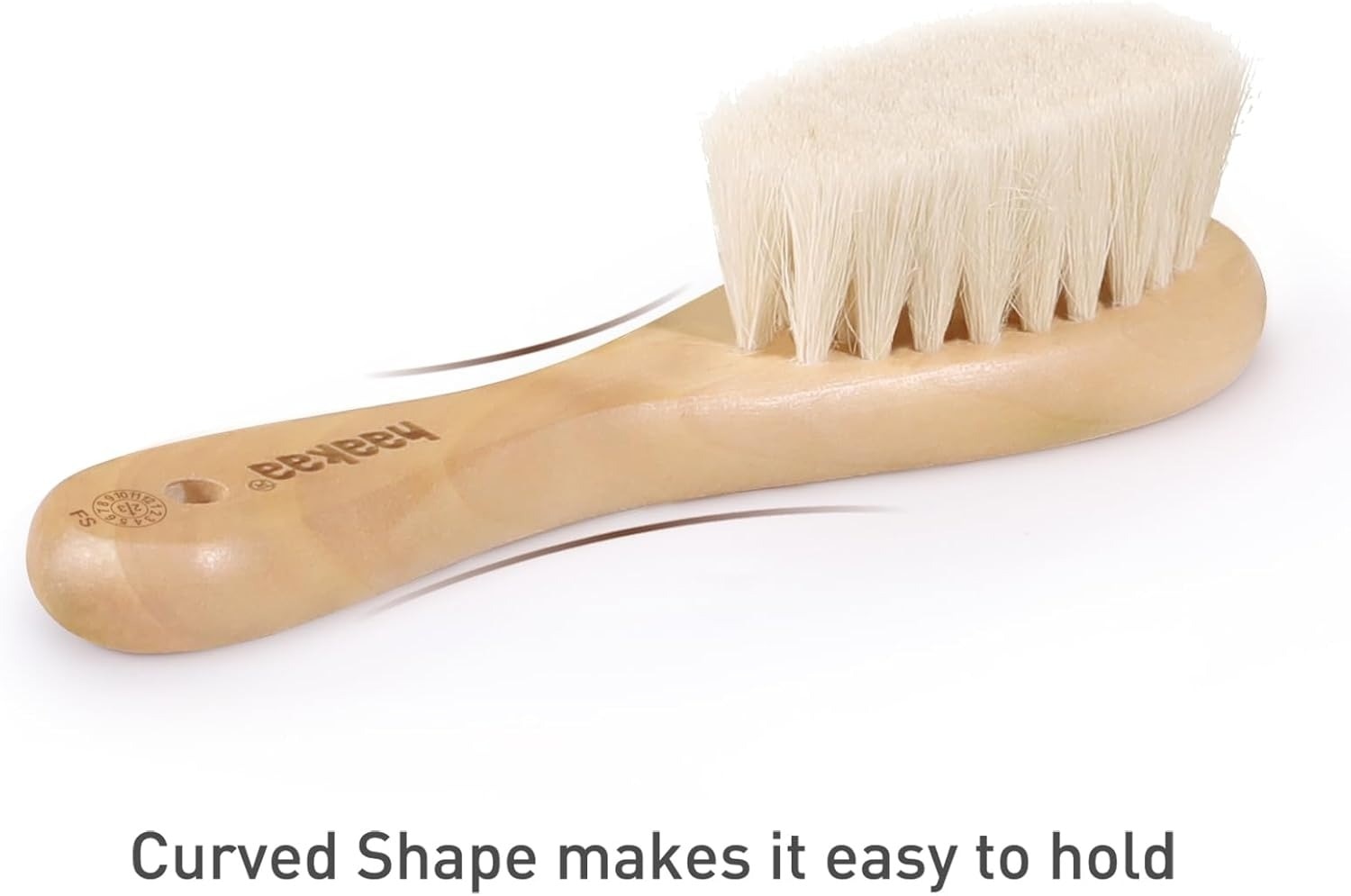 Haakaa Goat Wool Wooden Baby Hair Brush with Wooden Comb