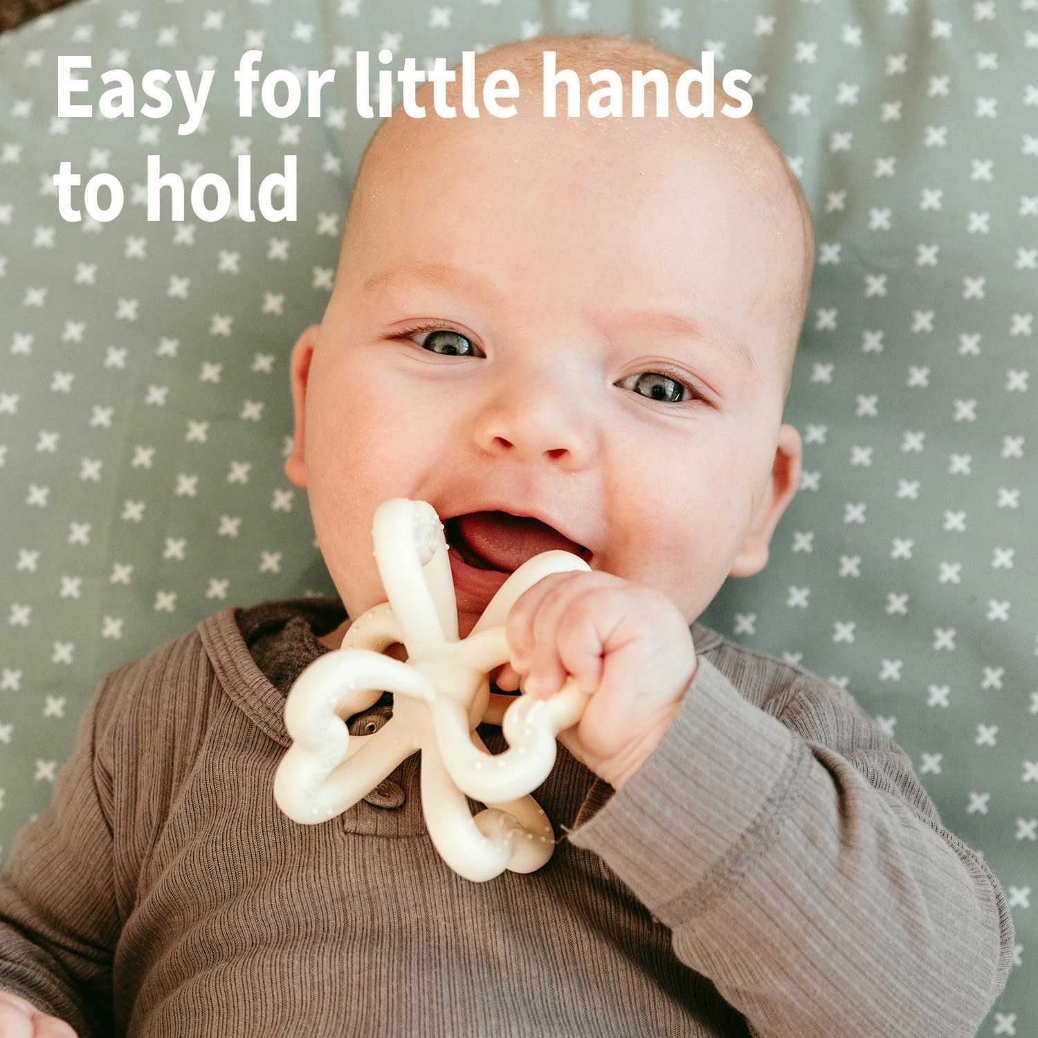 Haakaa Silicone Clover Teether - Oat