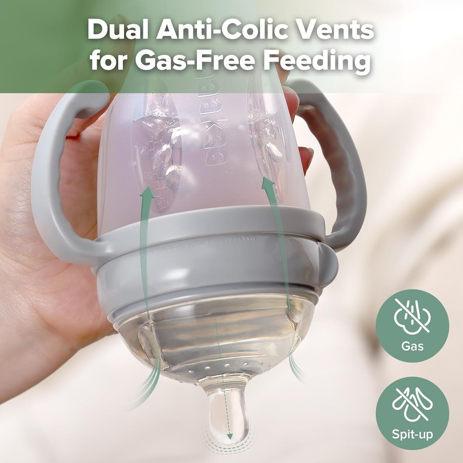 Haakaa GEN 3 Silicone Baby Bottle 250ML - Grey