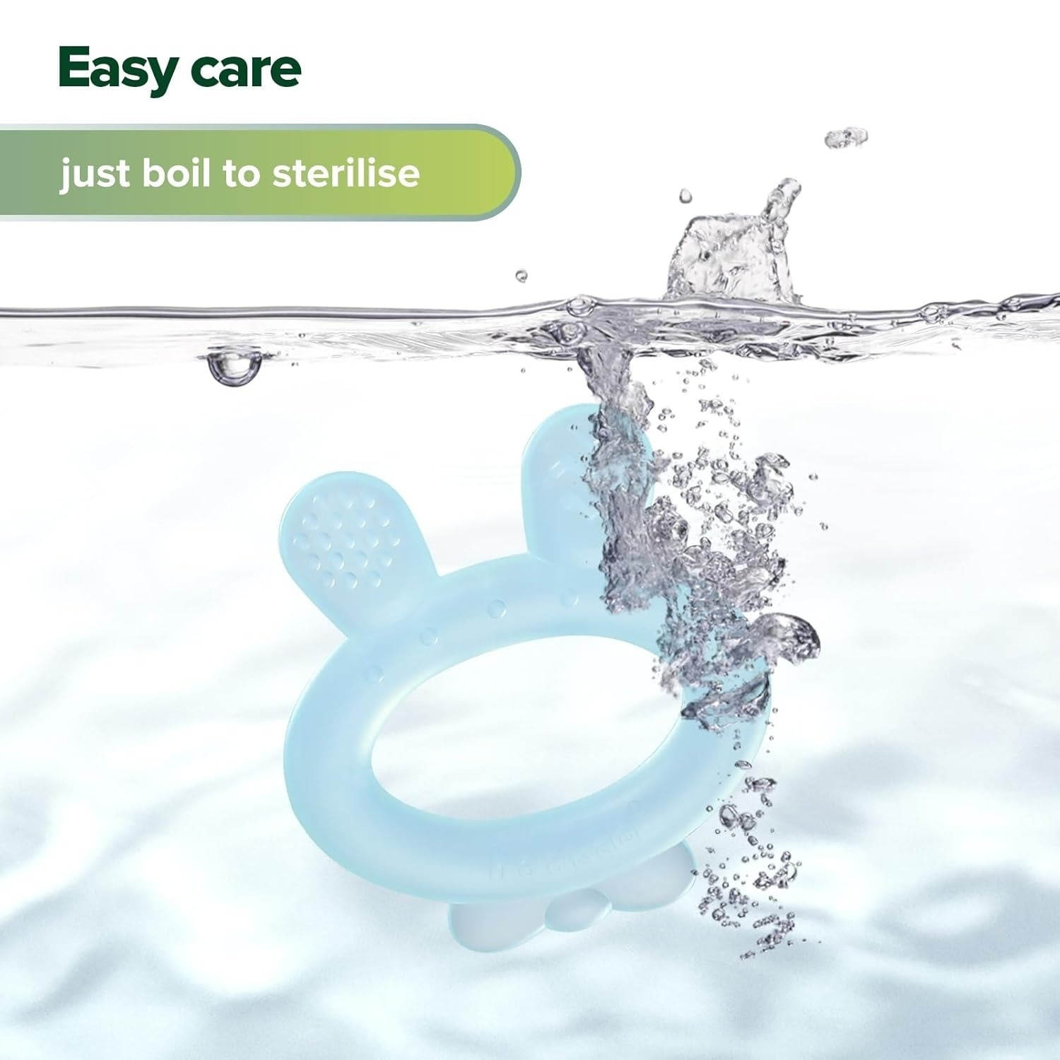 HaaKaa Silicone Rabbit Ear Teether - Pink