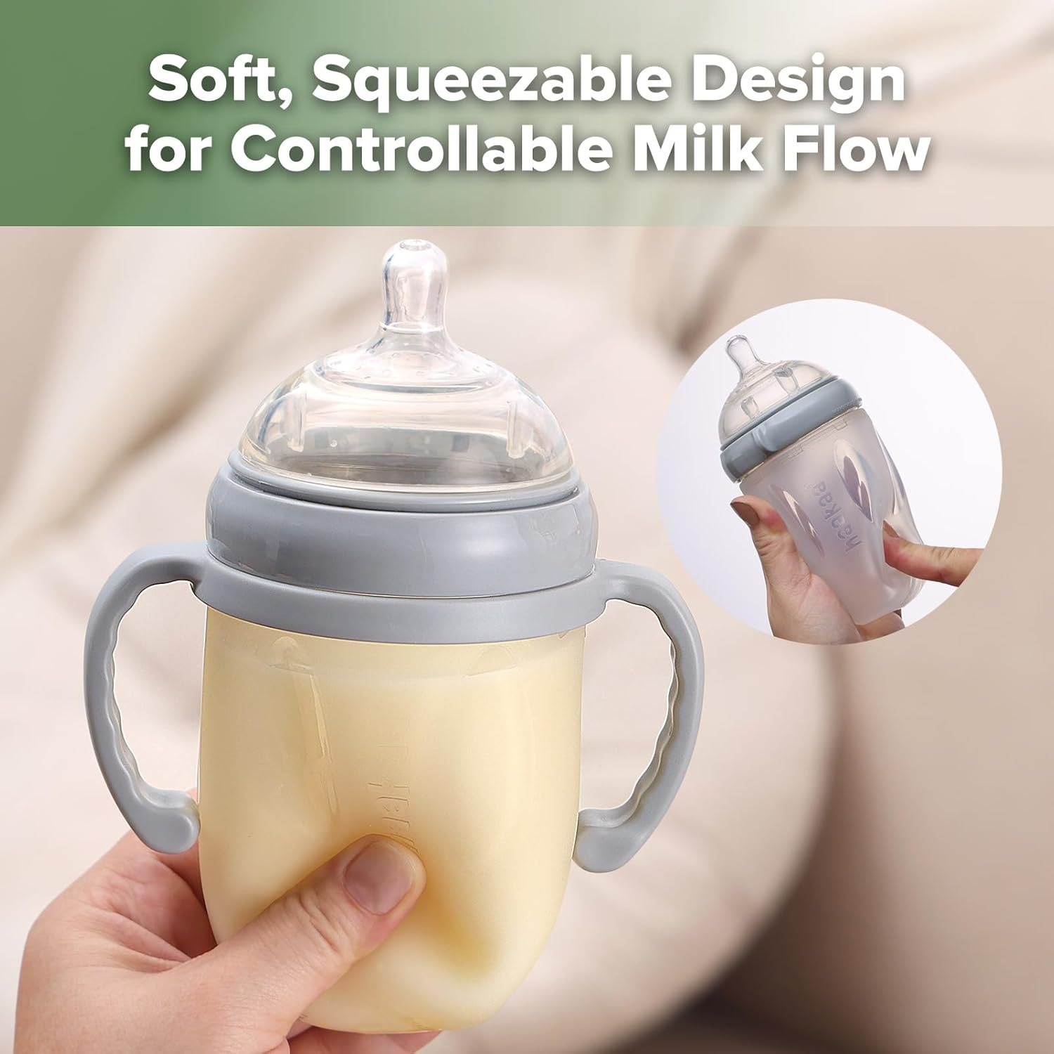 Haakaa GEN 3 Silicone Baby Bottle 250ML - Grey