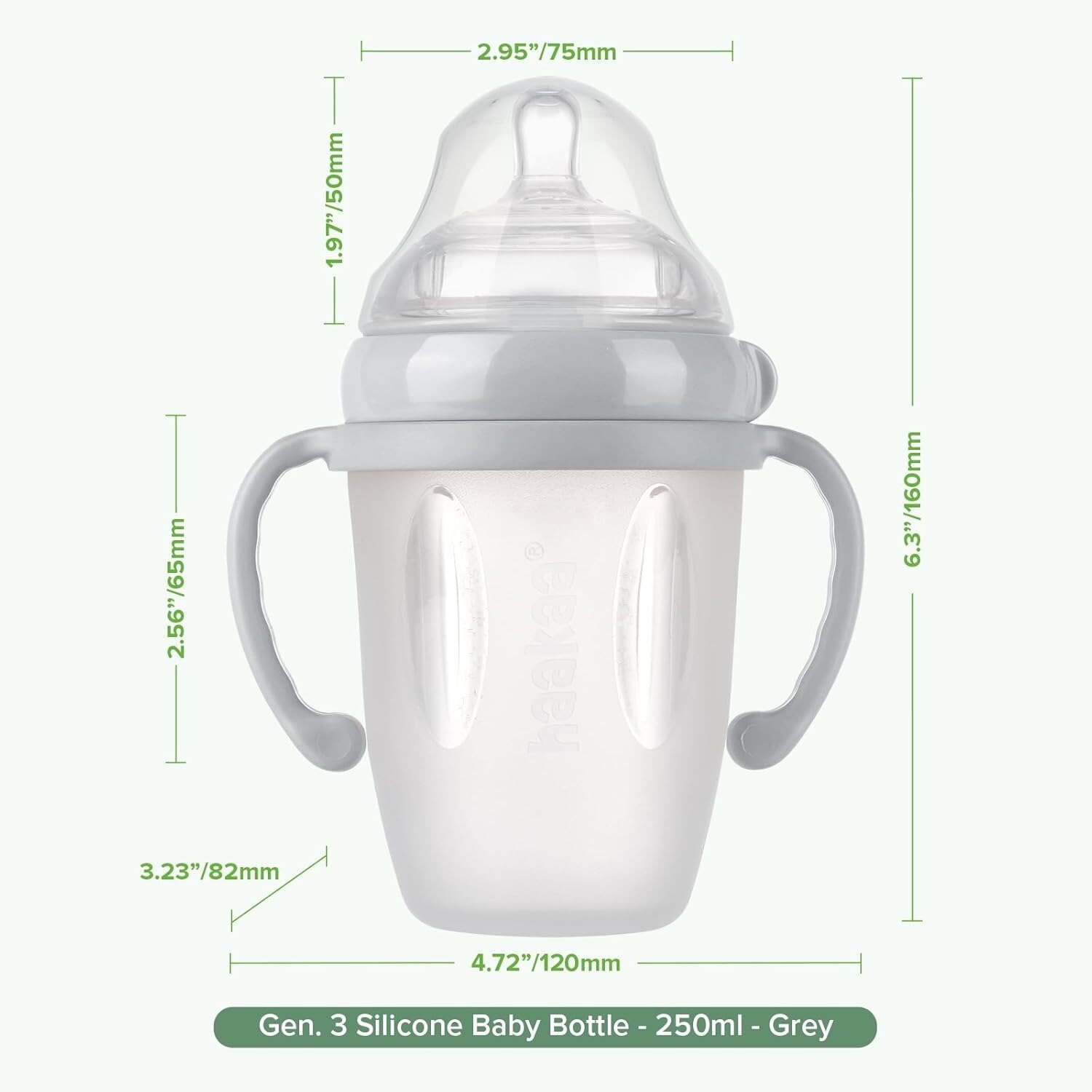 Haakaa GEN 3 Silicone Baby Bottle 250ML - Peach