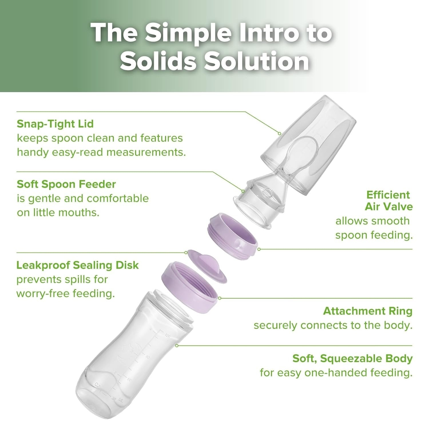 Haakaa Silicone&nbsp;Baby Food Dispensing Spoon Feeding 120ml - Peach