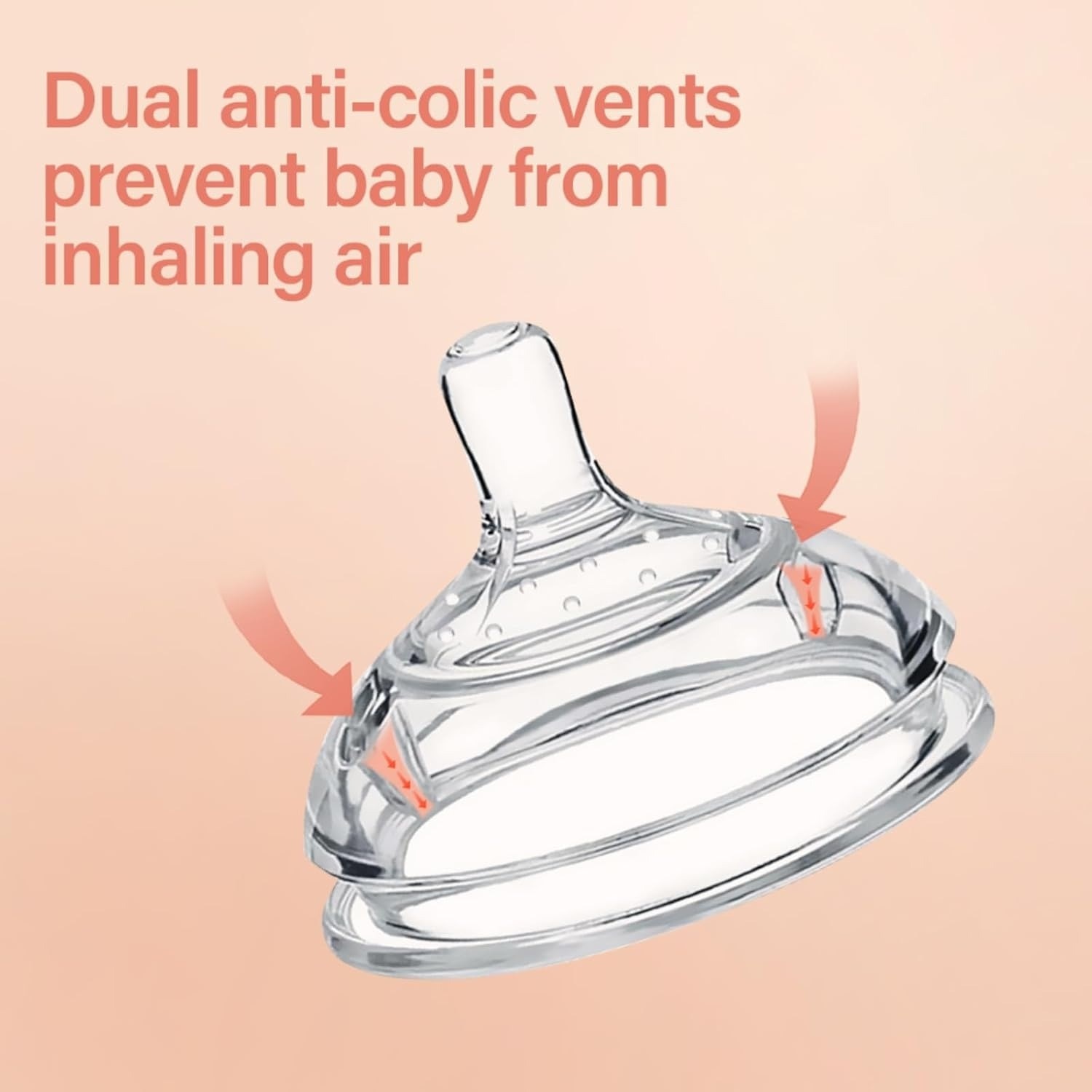 Gen 3 Silicone Bottle Anti-Colic Nipple Medium (Medium Flow) - 2pcs