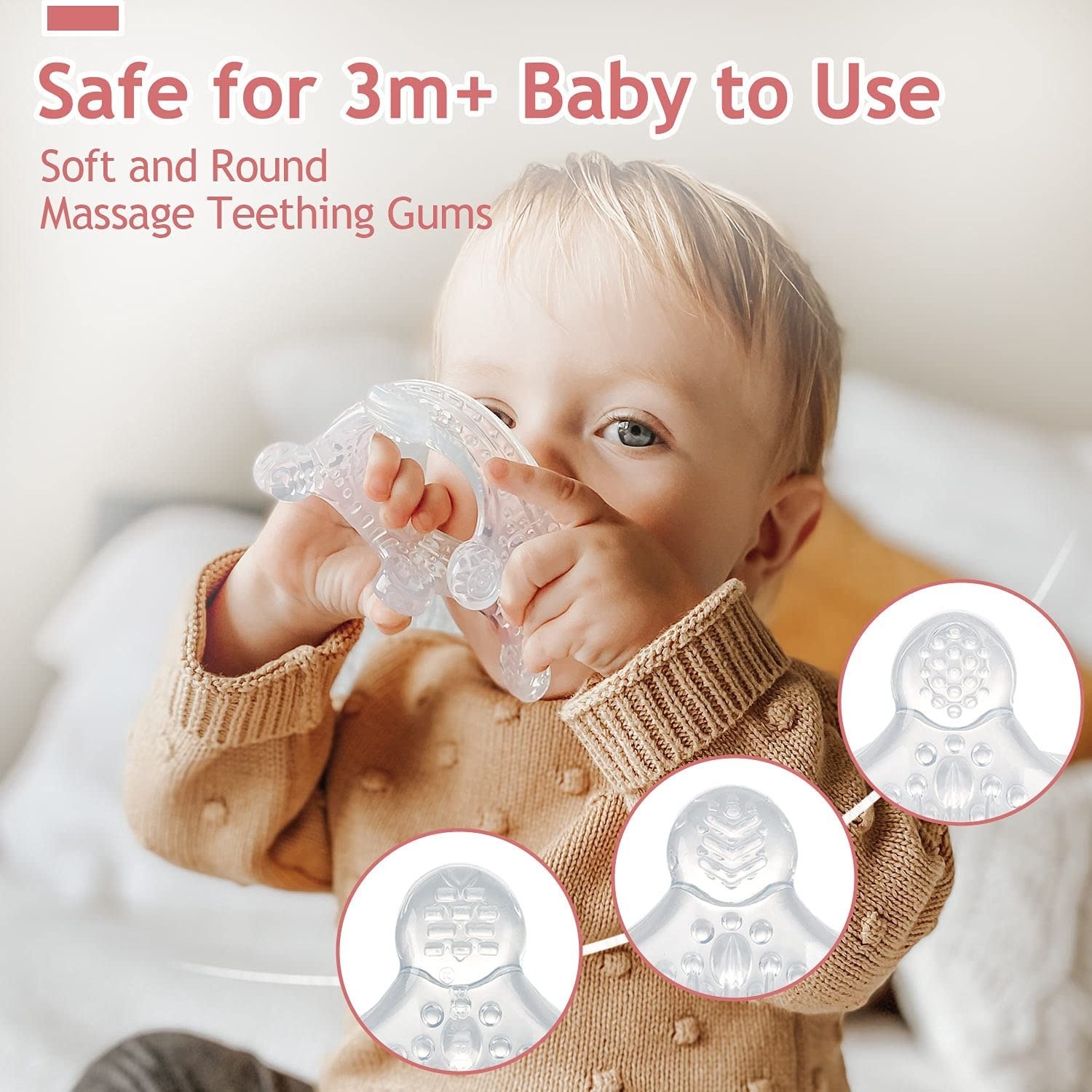 Haakaa Silicone Crown Teether - Amber(Brown)