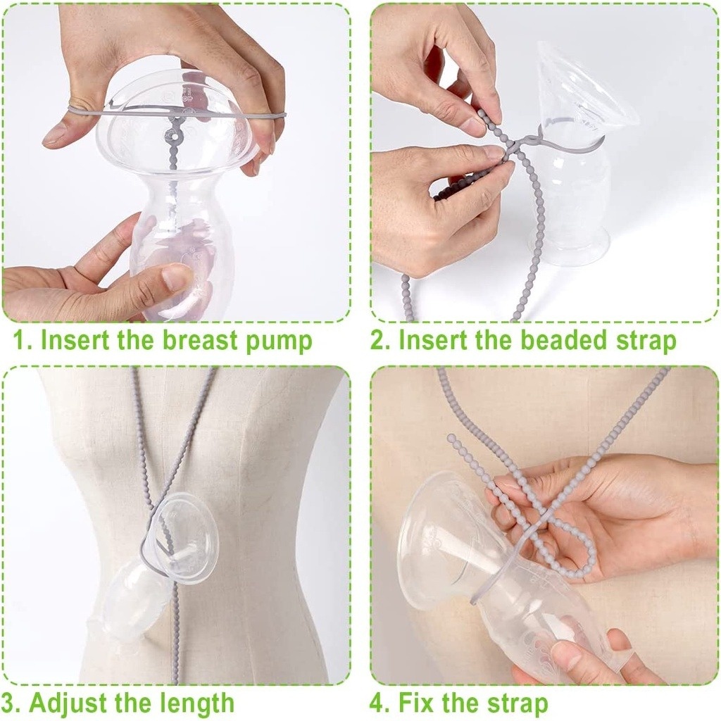 Haakaa Silicone Breast Pump Strap - Suva Grey