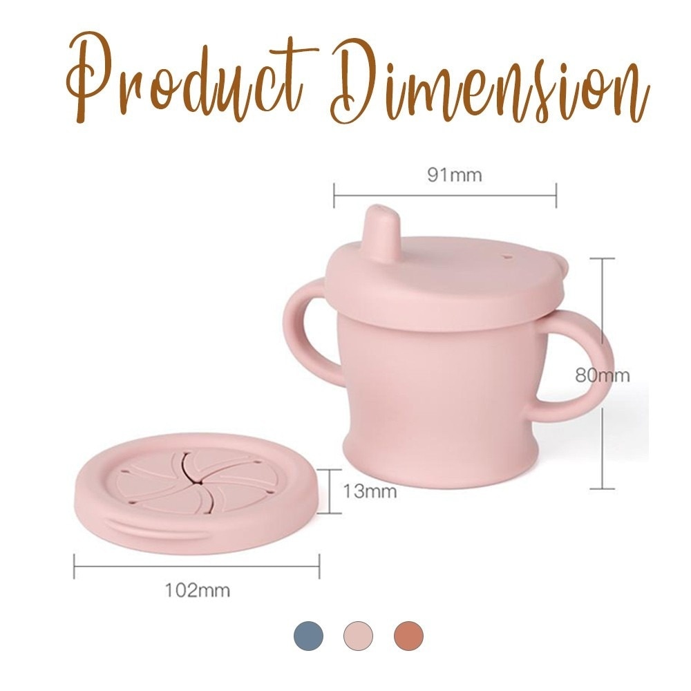 HaaKaa Silicone Sip-N-Snack Cup (250ml) - Suva Grey