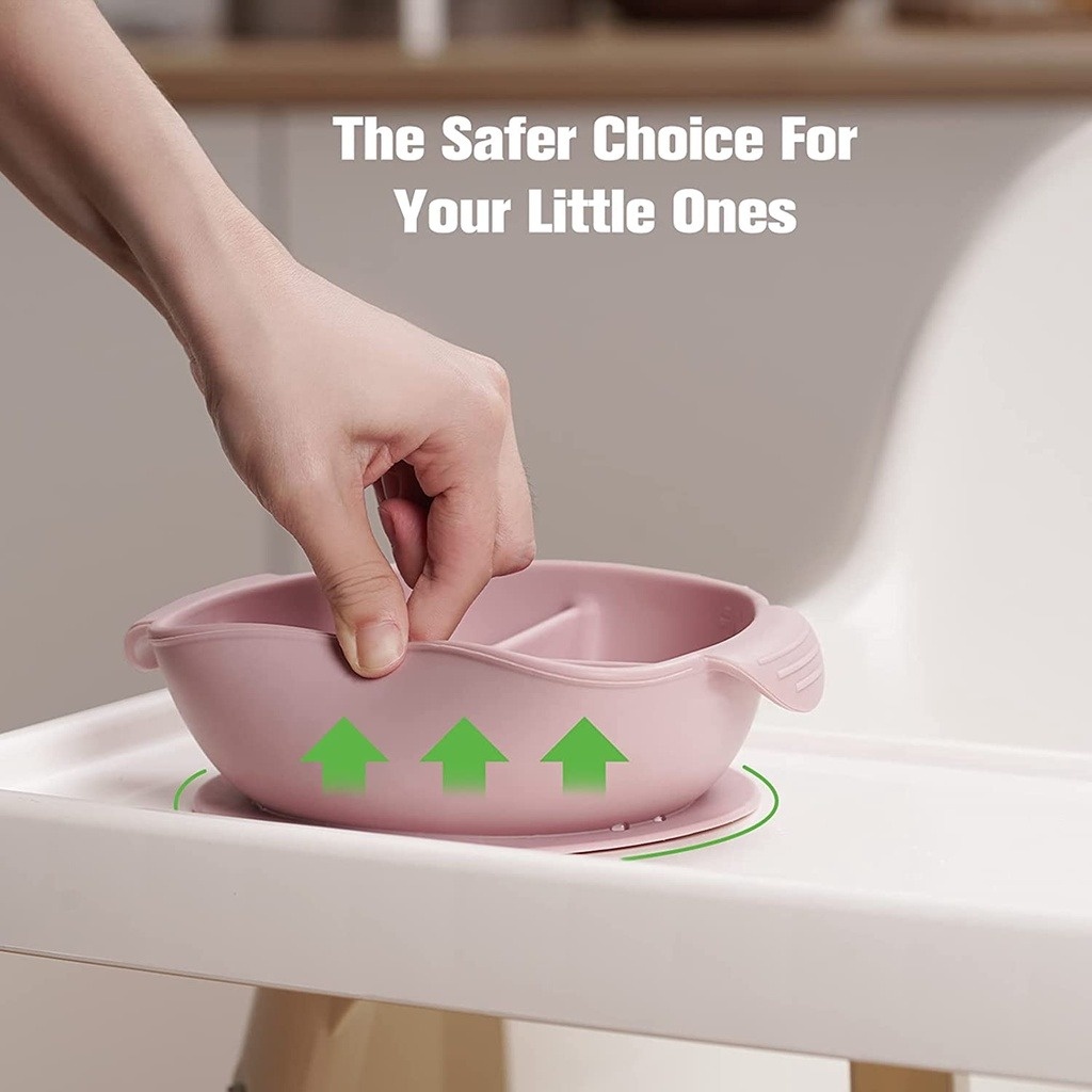 Haakaa Silicone Divided Suction Bowl - Bluestone