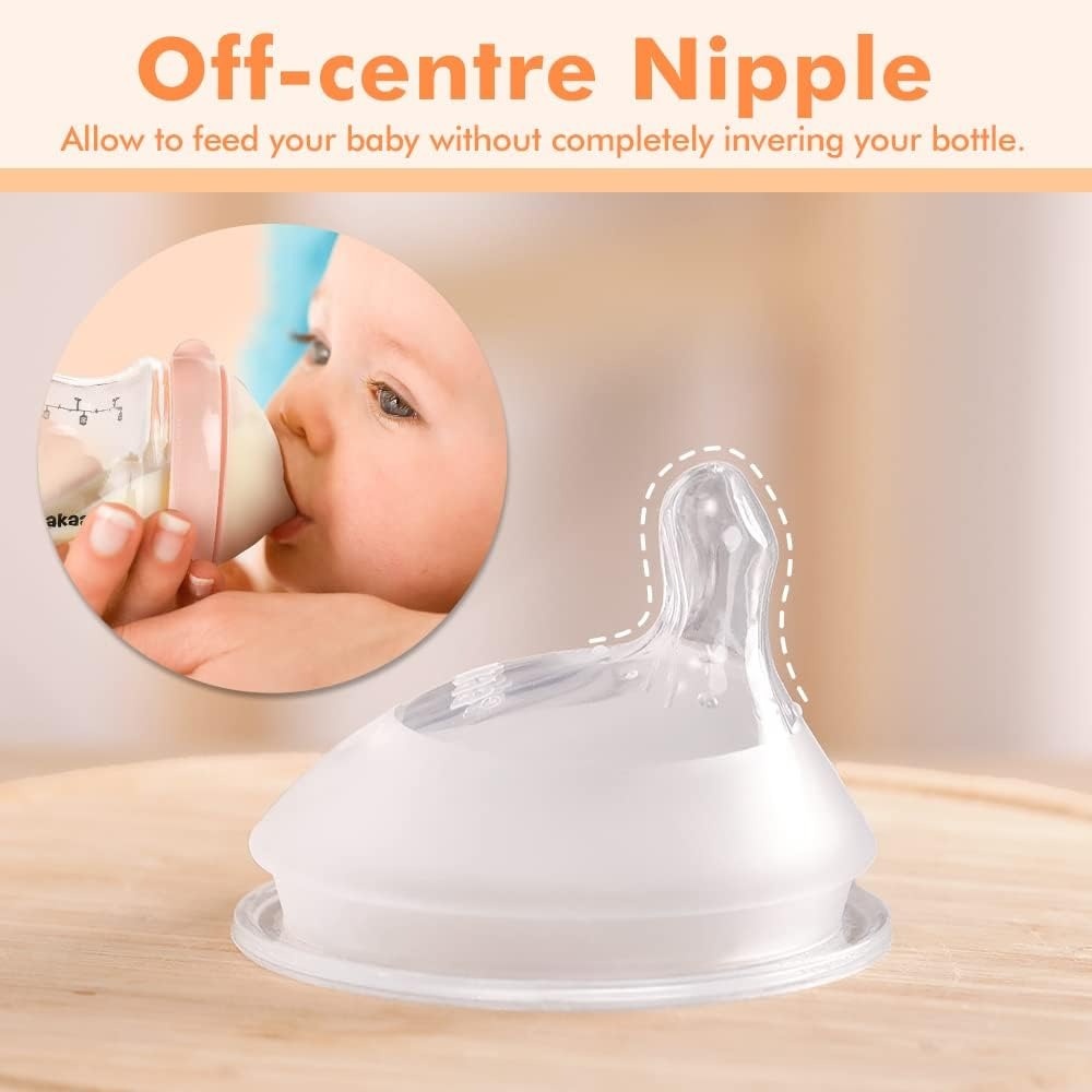 Haakaa Gen 3 Silicone Orthodontic Bottle Nipple (Variable Flow) - 2pcs