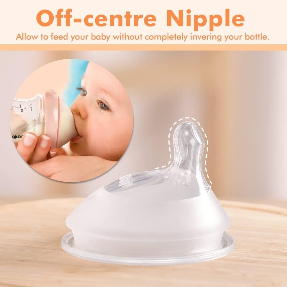 Haakaa Gen 3 Silicone Orthodontic Bottle Nipple (Slow Flow) - 2pcs