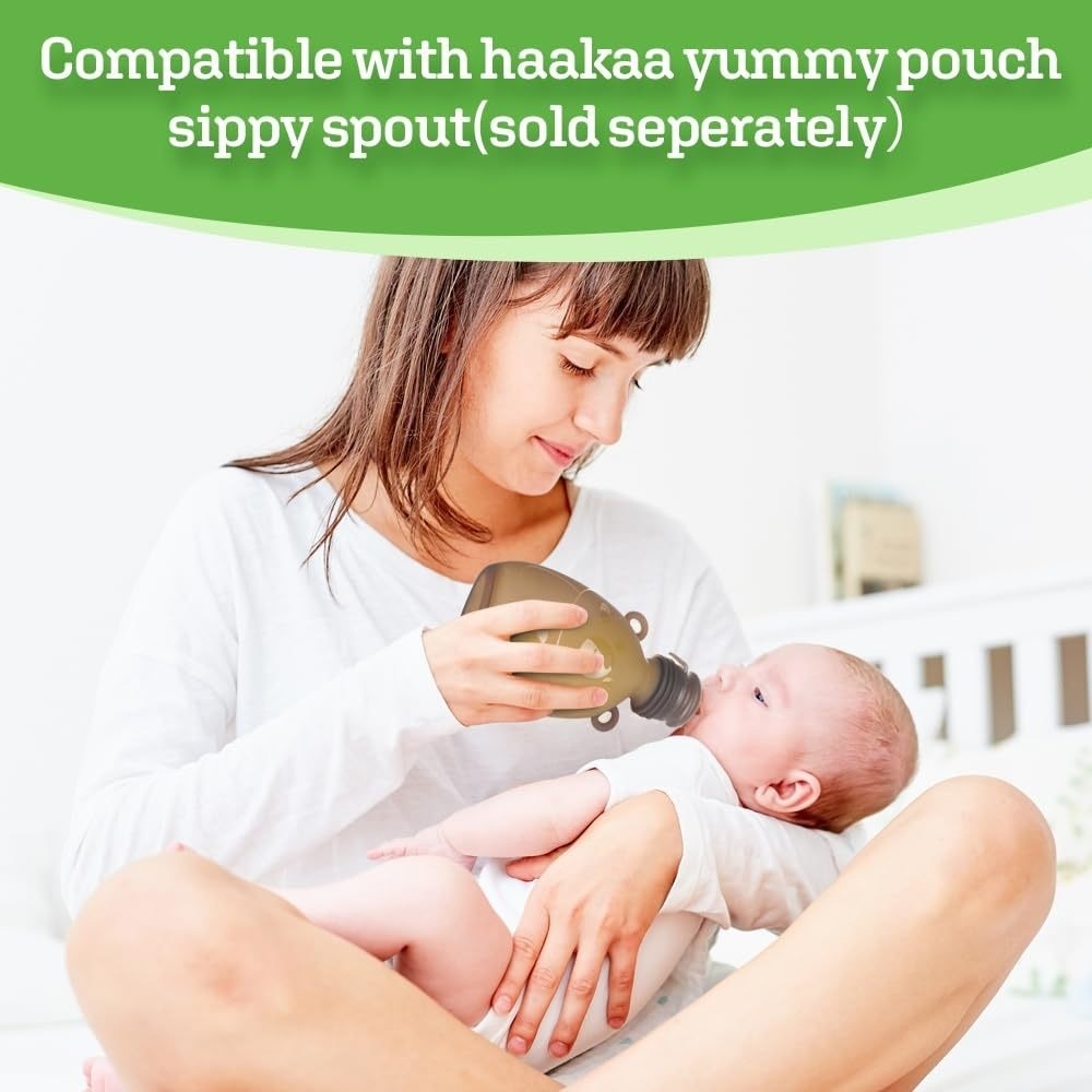 HaaKaa Happii Bear Silicone Breast Milk Storage Bag - Happii Bear Set (2pcs)