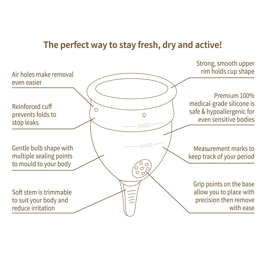 Haakaa Menstrual Cup FDA Approved Period Cup SensiCup - Frosted 25ML