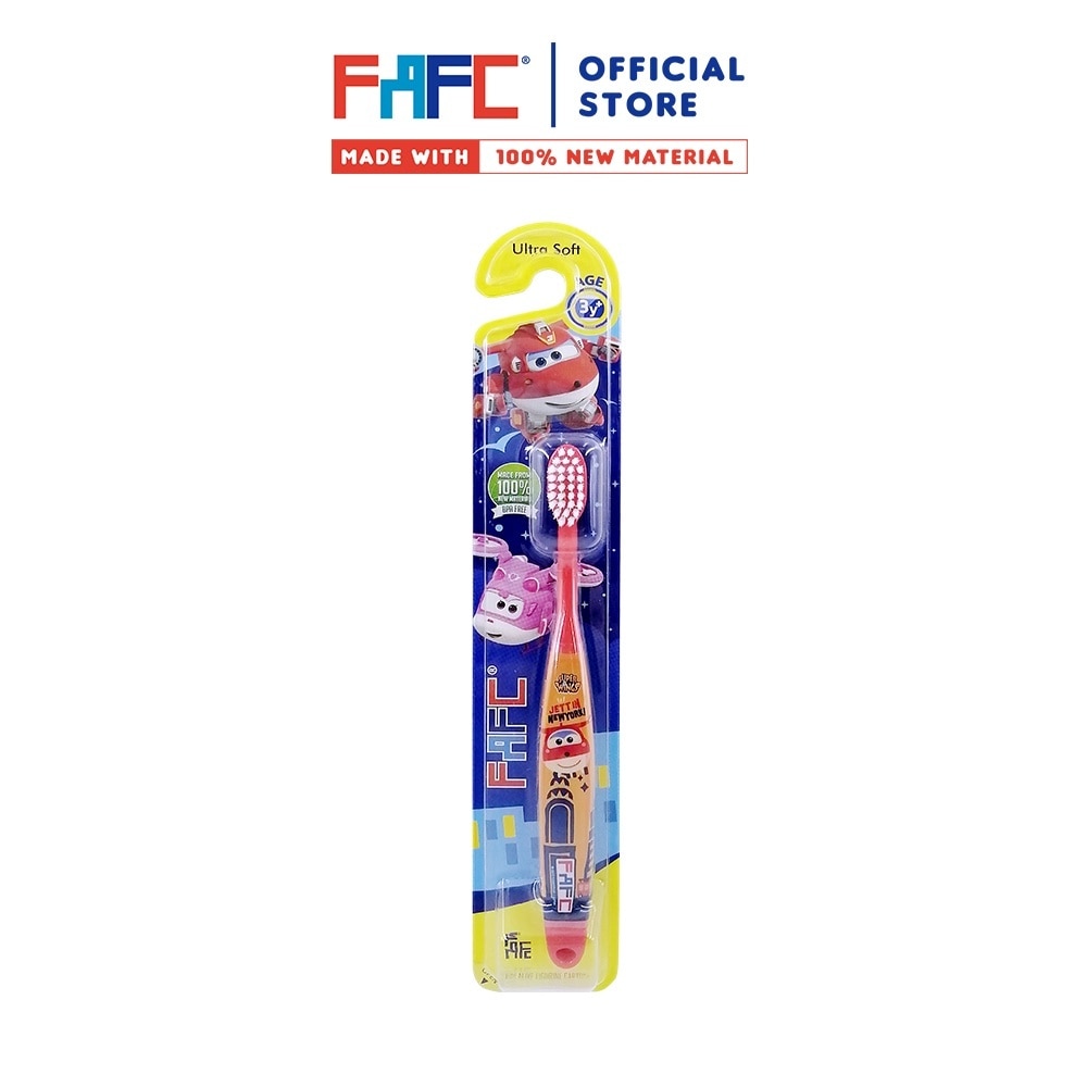 FAFC FAFC SuperWings Sleeve Kids Toothbrush Age 3+ (1 Pc) Extra Soft Gum Care