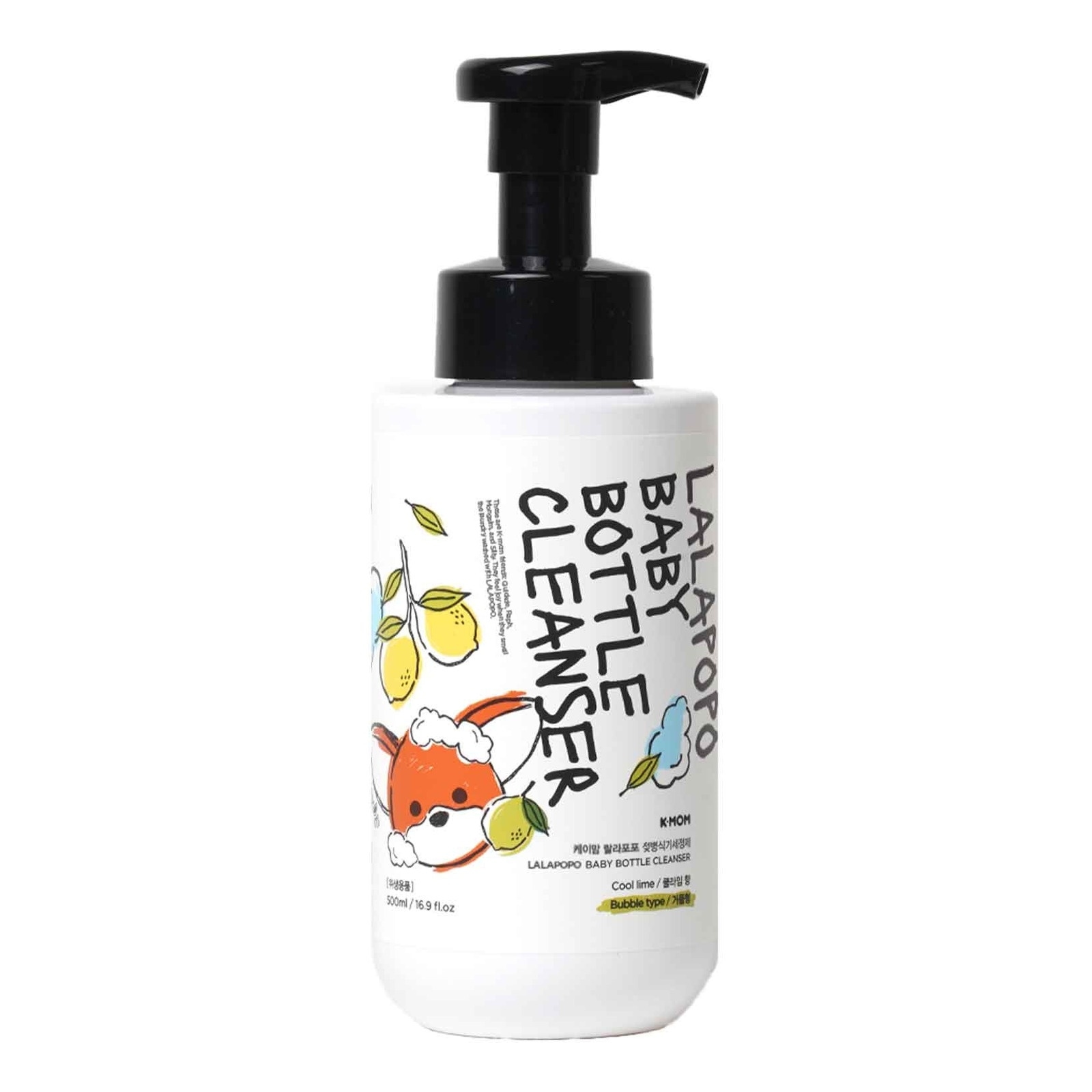 k-mom-lalapopo-baby-bottle-cleanser-bubble-500ml-front-iXzvNy4S-zoom image