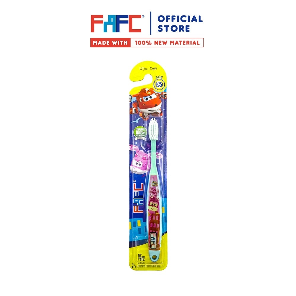 FAFC SuperWings Sleeve Kids Toothbrush (Mint Green)