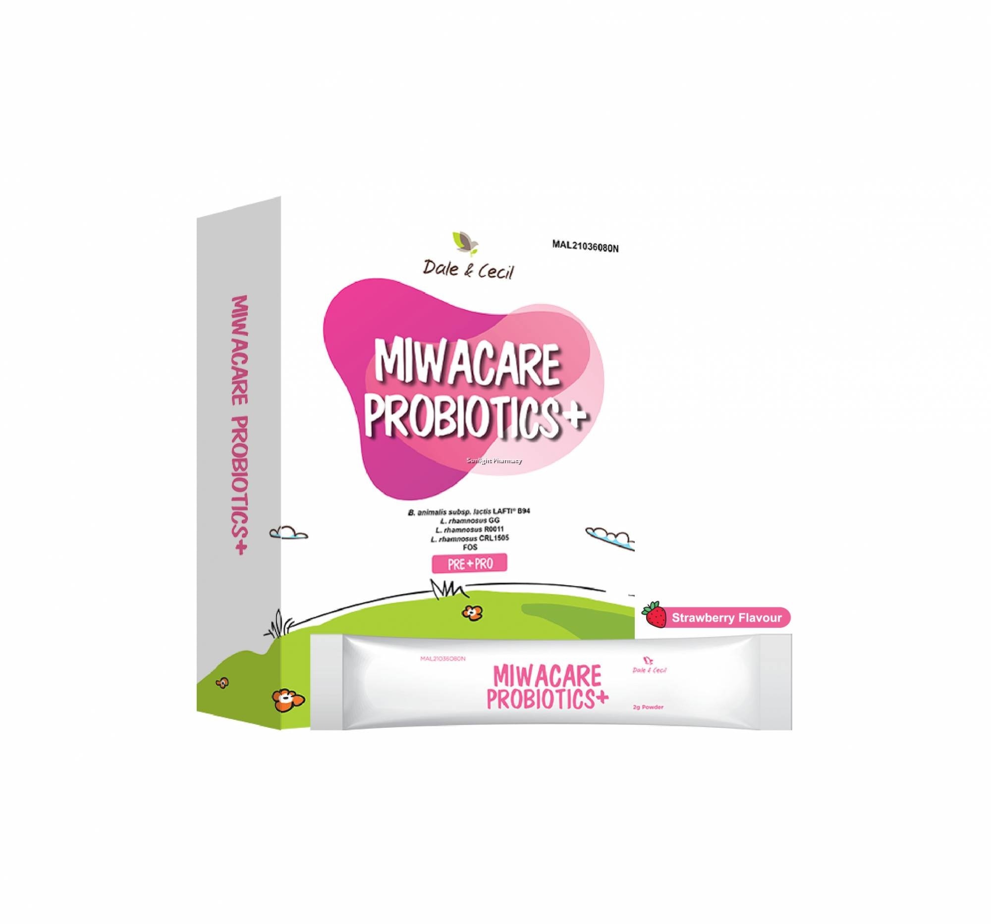 MIWACARE Probiotics+ 4 Strain-specific Probiotics & 1 Prebiotic Kids Age 1 & Above (1 Box x 10 Sachets)