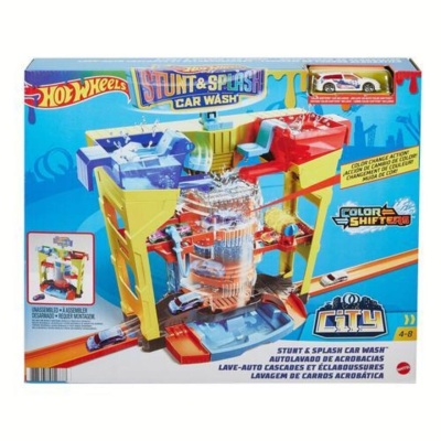 HOT WHEELS Hotwheels Stunt & Splash Car Wash Playset (GRW37) Track Set image