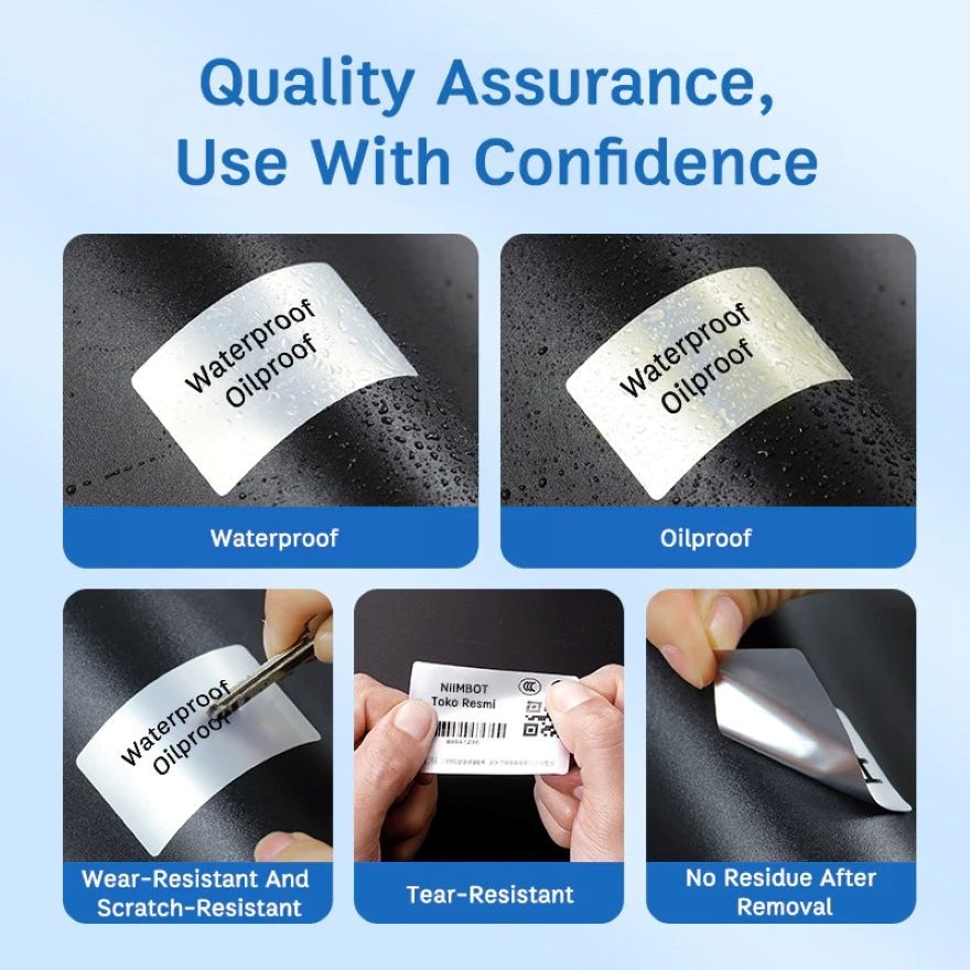 NIIMBOT M2 Matte Silver Label Sticker ES50*30-225