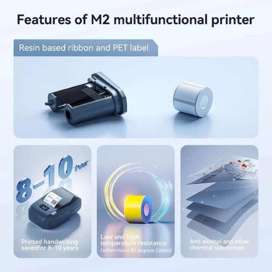 NIIMBOT M2 Matte Silver Label Sticker ES50*30-225