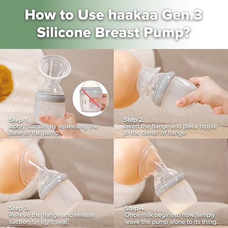 HaaKaa Gen 3 Silicone Breast Pump 160ML - Peach