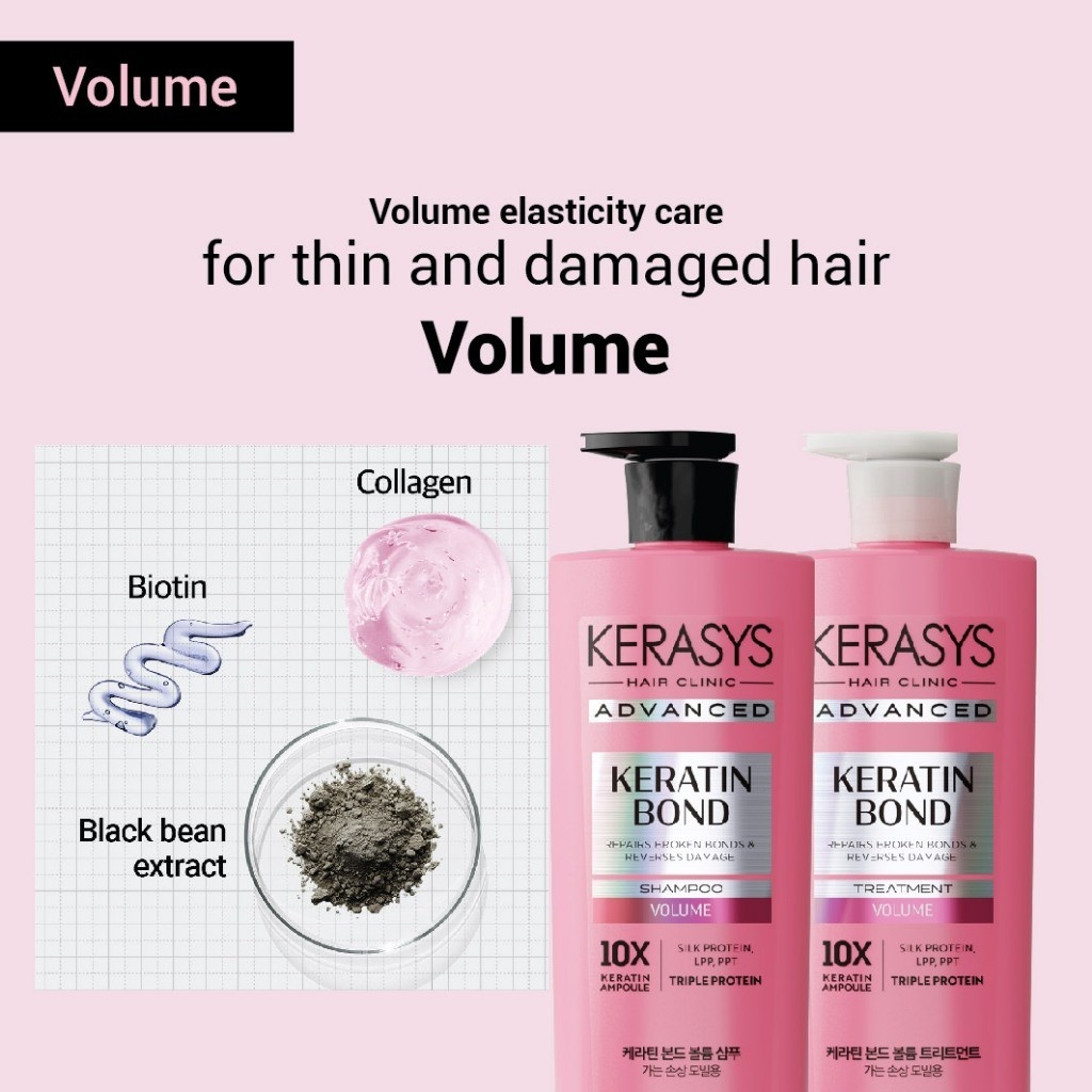 Kerasys Advanced Keratin Bond Volume Shampoo (600ml)