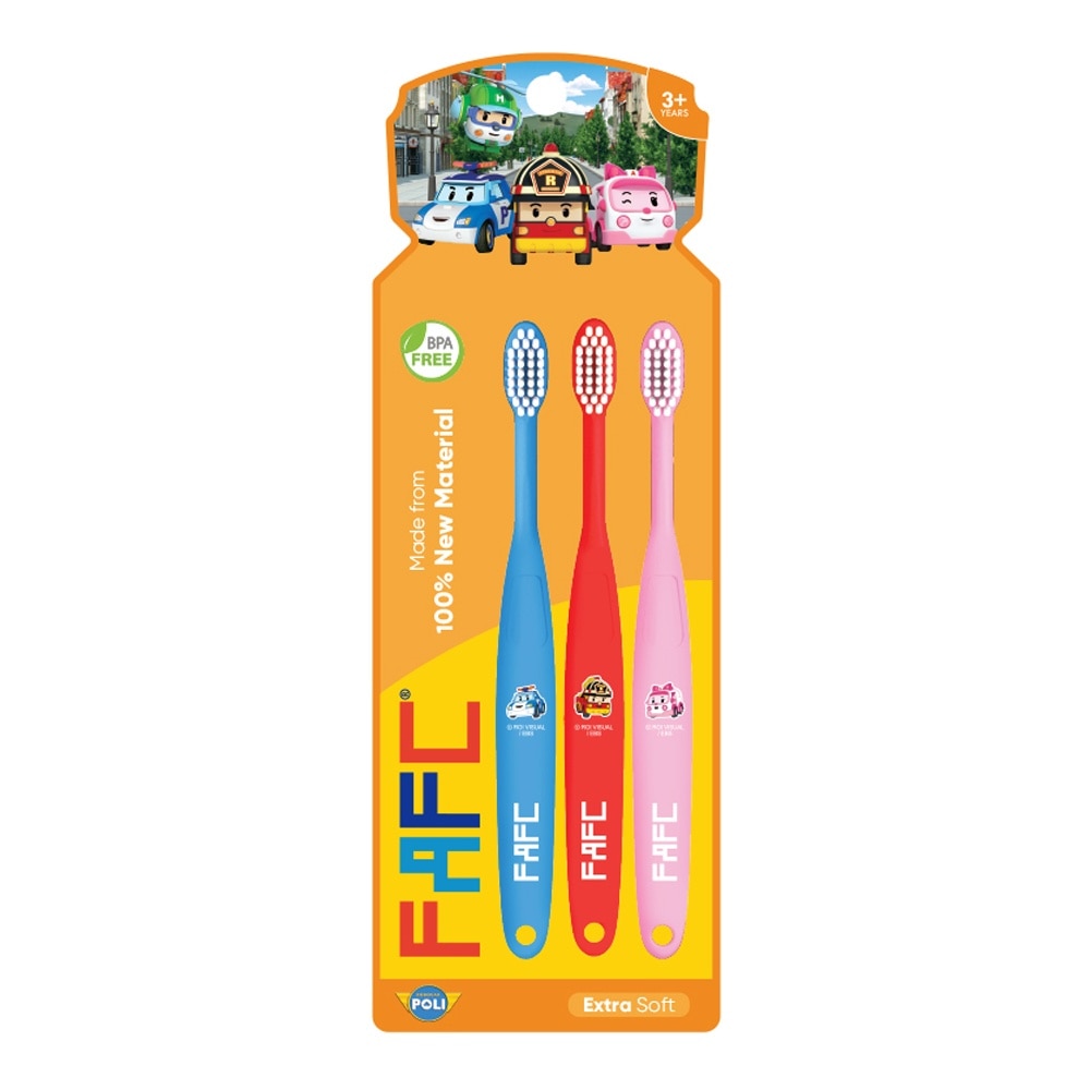 FAFC Robocar Poli Hook 3S Pack Toothbrush
